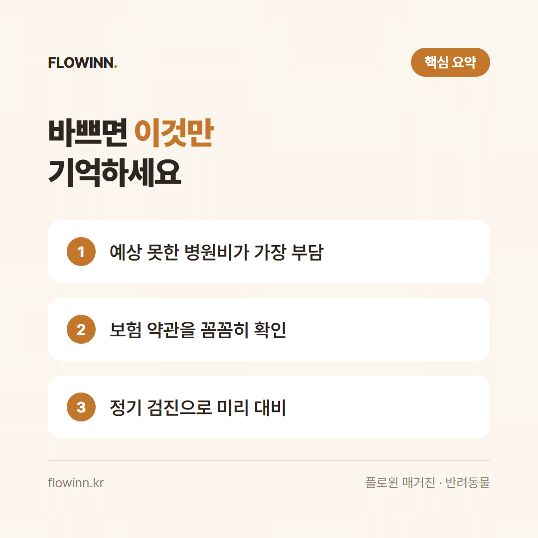 반려동물 보험과 의료비 부담, 왜 아직도 고민이 많을까? 핵심 요약