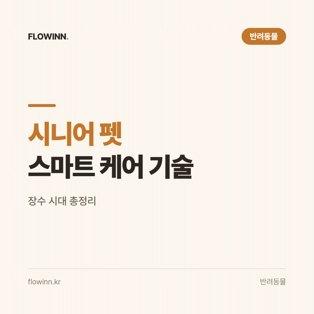 반려동물 장수 시대, 시니어를 위한 스마트 케어 기술 총정리 요약 카드