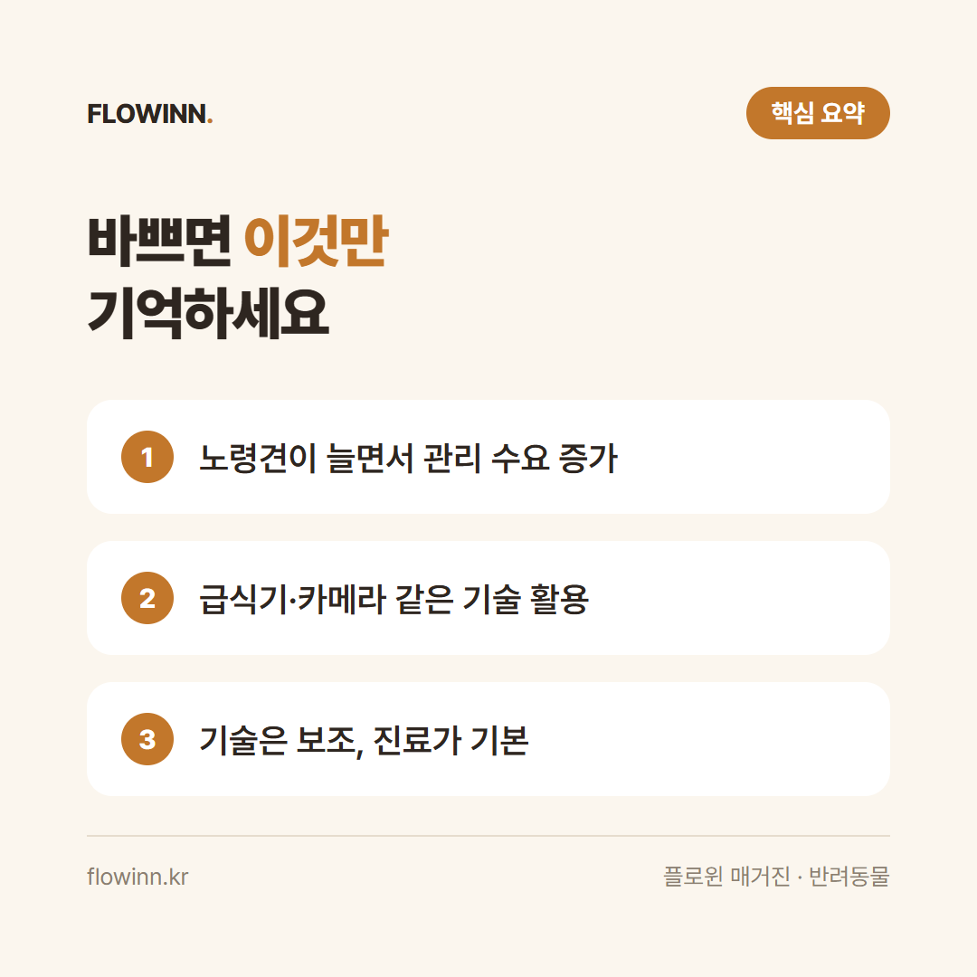 노령견 건강관리와 펫테크, 왜 지금 더 주목받을까 핵심 요약