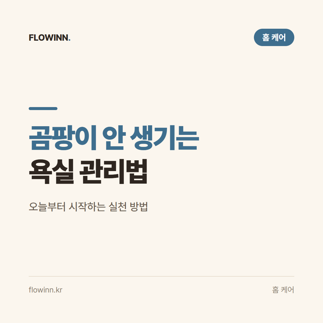 곰팡이 안 생기는 욕실 관리법 요약 카드